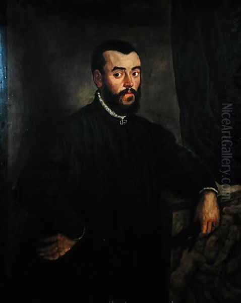 Portrait of Andreas Vesalius 1514-64 Oil Painting by Jacopo Tintoretto (Robusti)