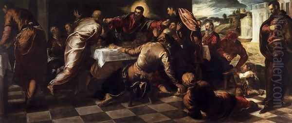 Last Supper 3 Oil Painting by Jacopo Tintoretto (Robusti)