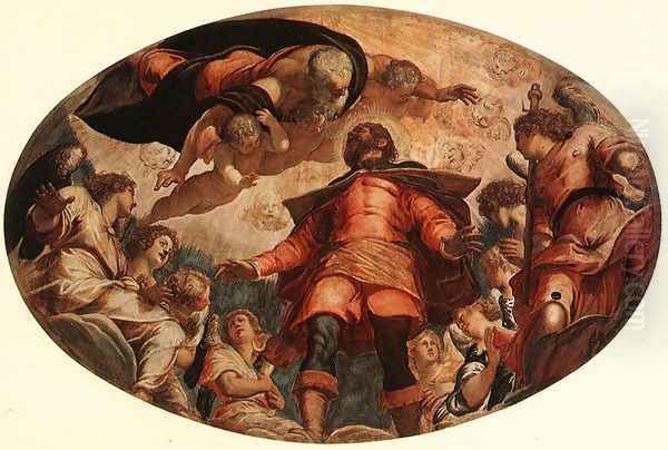 Glorification of St Roch 1564 Oil Painting by Jacopo Tintoretto (Robusti)