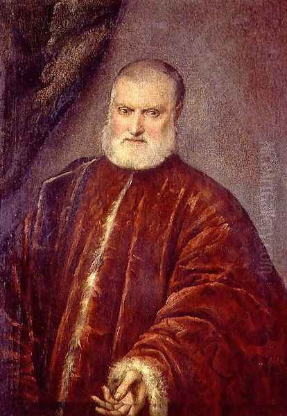 Portrait of Antonio Cappello Oil Painting by Jacopo Tintoretto (Robusti)