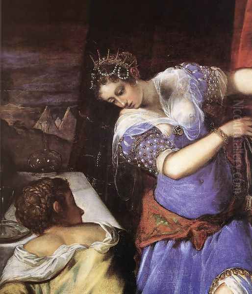 Judith and Holofernes (detail) c. 1579 Oil Painting by Jacopo Tintoretto (Robusti)