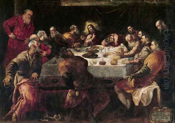 The Last Supper 6 Oil Painting by Jacopo Tintoretto (Robusti)