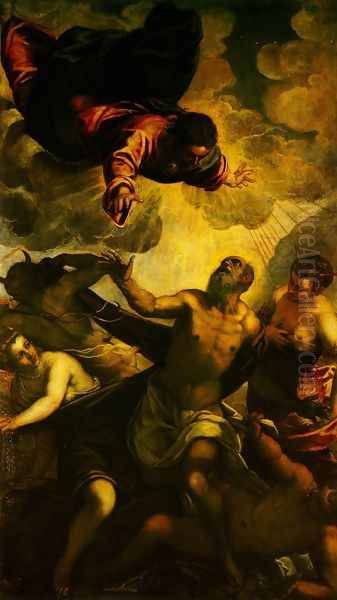 The Temptation of St Anthony Oil Painting by Jacopo Tintoretto (Robusti)