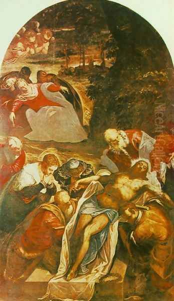 Entombment 1592-94 Oil Painting by Jacopo Tintoretto (Robusti)