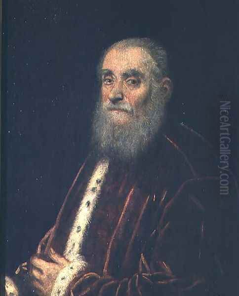 Marco Grimani Oil Painting by Jacopo Tintoretto (Robusti)