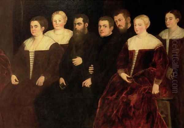 Seven members of the Soranzo Family Oil Painting by Jacopo Tintoretto (Robusti)