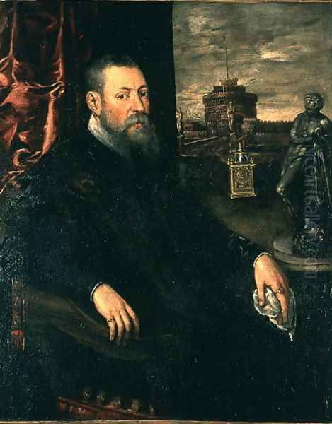 Portrait of Collector, 1560-65 Oil Painting by Jacopo Tintoretto (Robusti)