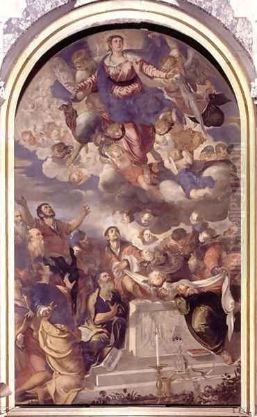 The Assumption of the Virgin, 1555 Oil Painting by Jacopo Tintoretto (Robusti)