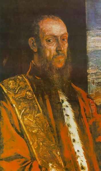 Portrait of Vincenzo Morosini c. 1580 Oil Painting by Jacopo Tintoretto (Robusti)