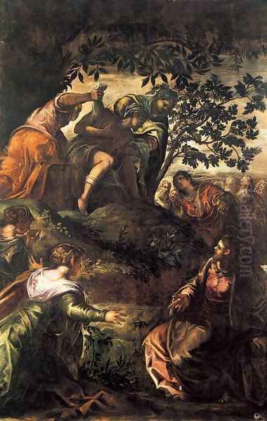 The Raising of Lazarus Oil Painting by Jacopo Tintoretto (Robusti)