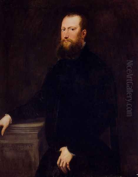 Portrait Of A Bearded Venetian Nobleman Oil Painting by Jacopo Tintoretto (Robusti)