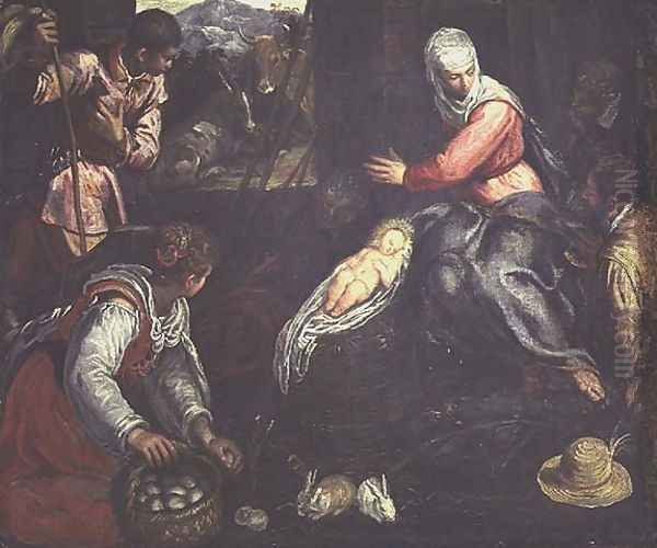 The Adoration of the Shepherds, c.1578 Oil Painting by Jacopo Tintoretto (Robusti)