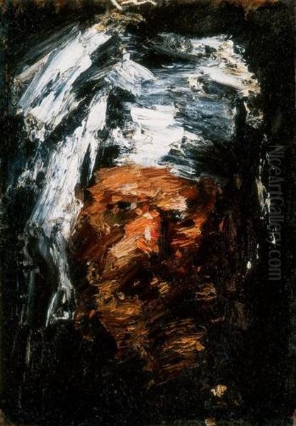 Man In Turban, About 1920 Oil Painting by Janos Vaszary