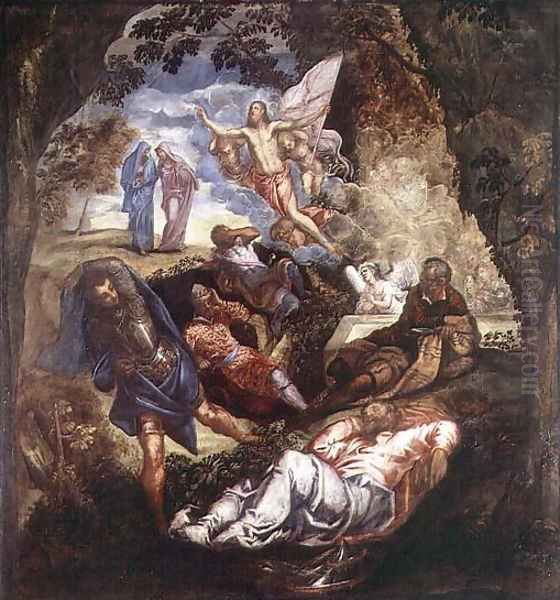 The Resurrection of Christ 2 Oil Painting by Jacopo Tintoretto (Robusti)