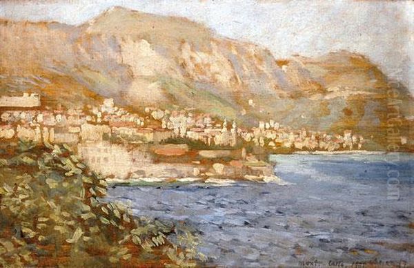 Monte - Carlo Oil Painting by Janos Vaszary