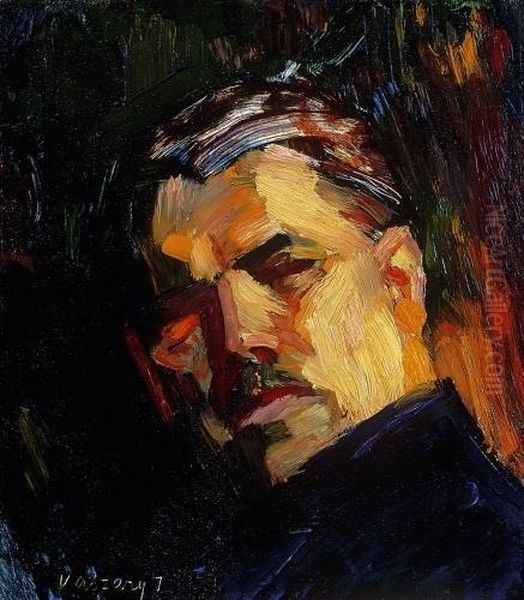 Self-portrait Oil Painting by Janos Vaszary