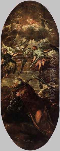 Jacob's Ladder Oil Painting by Jacopo Tintoretto (Robusti)