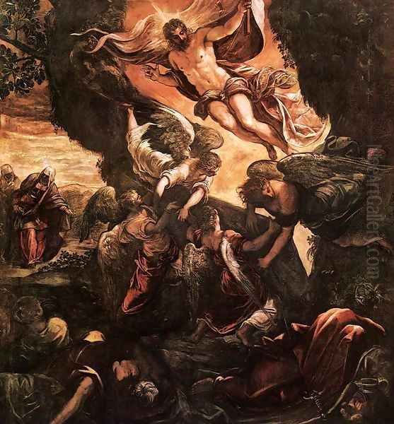 The Resurrection of Christ 5 Oil Painting by Jacopo Tintoretto (Robusti)