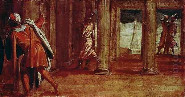 The Prostration of Bathsheba, c.1548 Oil Painting by Jacopo Tintoretto (Robusti)