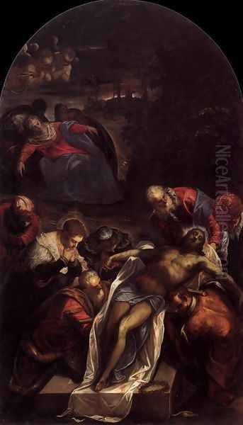 Entombment Oil Painting by Jacopo Tintoretto (Robusti)