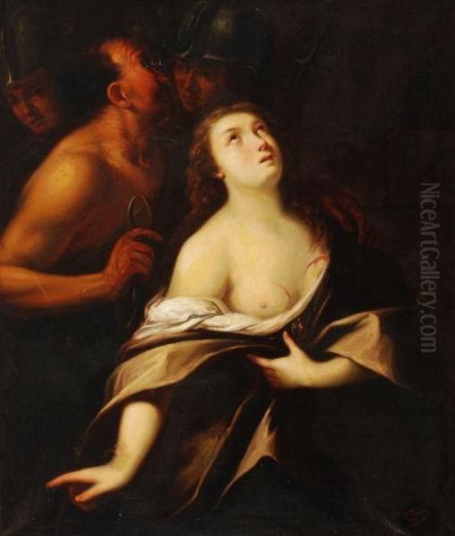 The Martyrdom Of Saint Agatha Oil Painting by Tiziano Vecellio (Titian)