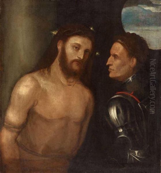 Christus Vor Pilatus Oil Painting by Tiziano Vecellio (Titian)