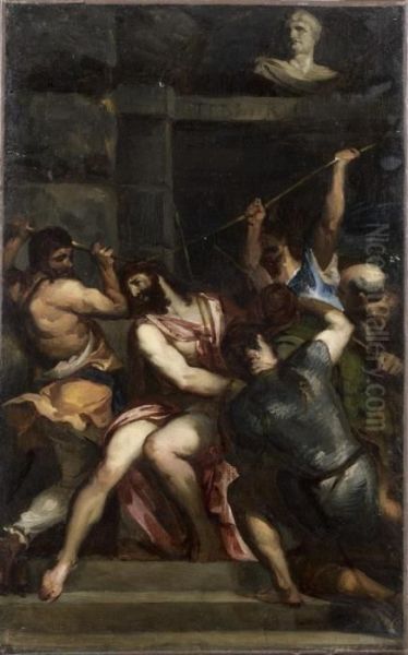 Le Christ Aux Outrages Oil Painting by Tiziano Vecellio (Titian)