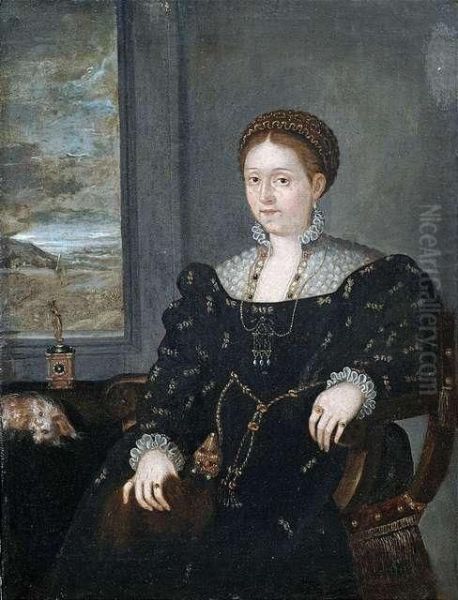 Portrait Ofeleonora Gonzaga, Duchess Of Urbino. Oil Painting by Tiziano Vecellio (Titian)