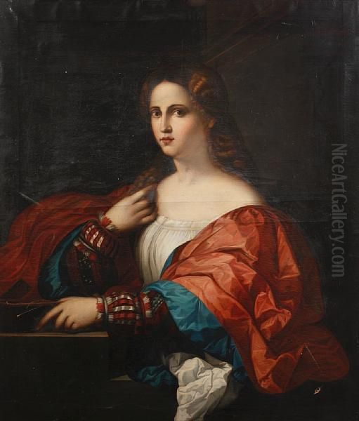 Portrait Of A Girl Oil Painting by Tiziano Vecellio (Titian)