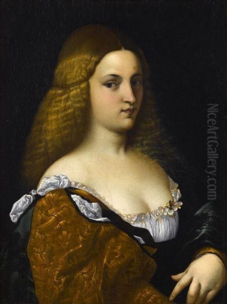 Violante (la Bella Gatta) Oil Painting by Tiziano Vecellio (Titian)