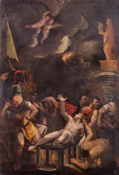 Martirio Di San Lorenzo Oil Painting by Tiziano Vecellio (Titian)