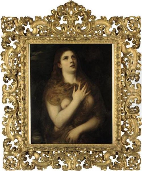 The Penitent Magdalen Oil Painting by Tiziano Vecellio (Titian)