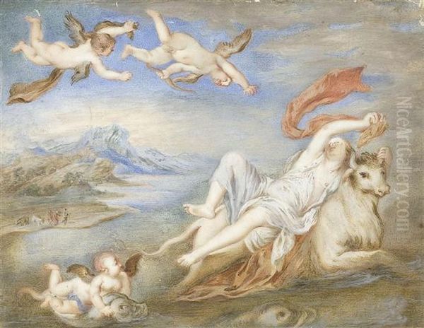 The Rape Of Europa Oil Painting by Tiziano Vecellio (Titian)