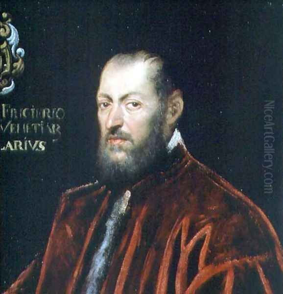 Portrait of Andrea Frizier, Grand Chancellor of Venice Oil Painting by Jacopo Tintoretto (Robusti)