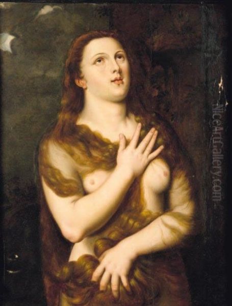 Marie-madeleine Oil Painting by Tiziano Vecellio (Titian)