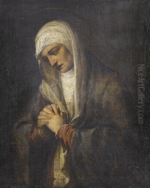 Mater Dolorosa. Oil Painting by Tiziano Vecellio (Titian)