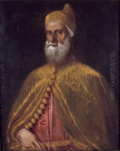 Ritratto Del Doge Francesco Donato Oil Painting by Tiziano Vecellio (Titian)