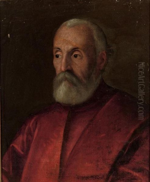 Portrait Of A Man Oil Painting by Tiziano Vecellio (Titian)