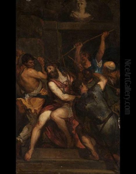 Incoronazione Di Spine Oil Painting by Tiziano Vecellio (Titian)