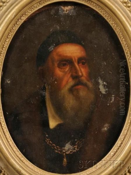 Self-portrait Oil Painting by Tiziano Vecellio (Titian)