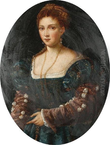 La Bella Oil Painting by Tiziano Vecellio (Titian)