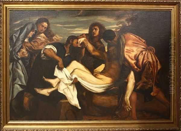 Burial Of Christ Oil Painting by Tiziano Vecellio (Titian)