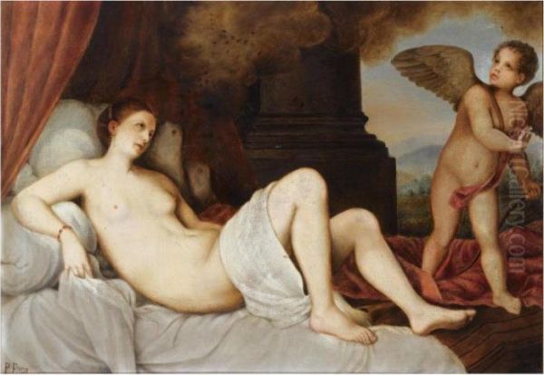 Danae Oil Painting by Tiziano Vecellio (Titian)