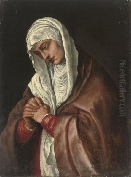 The Mater Dolorosa Oil Painting by Tiziano Vecellio (Titian)