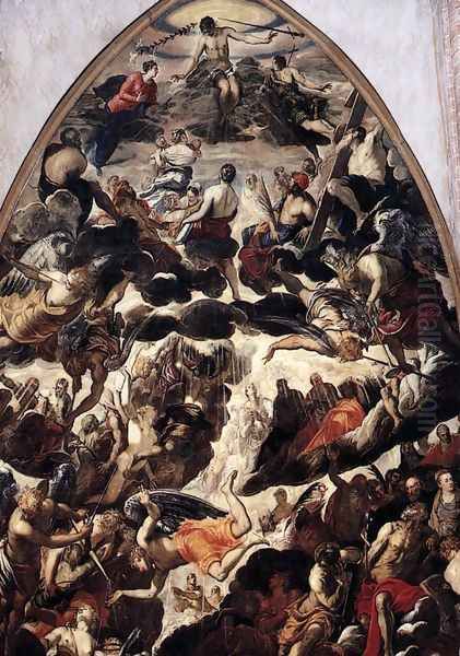 The Last Judgment (detail 1) Oil Painting by Jacopo Tintoretto (Robusti)