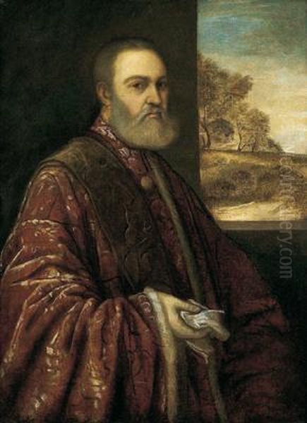 Ritratto Delprocuratore Alessandro Contarini Oil Painting by Tiziano Vecellio (Titian)