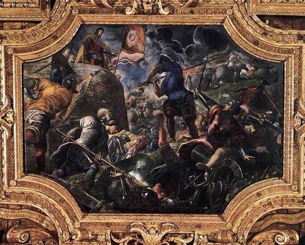 Defence of Brescia Oil Painting by Jacopo Tintoretto (Robusti)