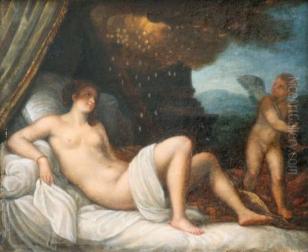 Danae Oil Painting by Tiziano Vecellio (Titian)