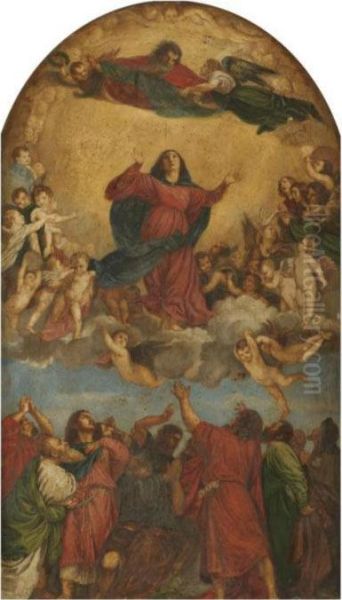 The Assumption Oil Painting by Tiziano Vecellio (Titian)