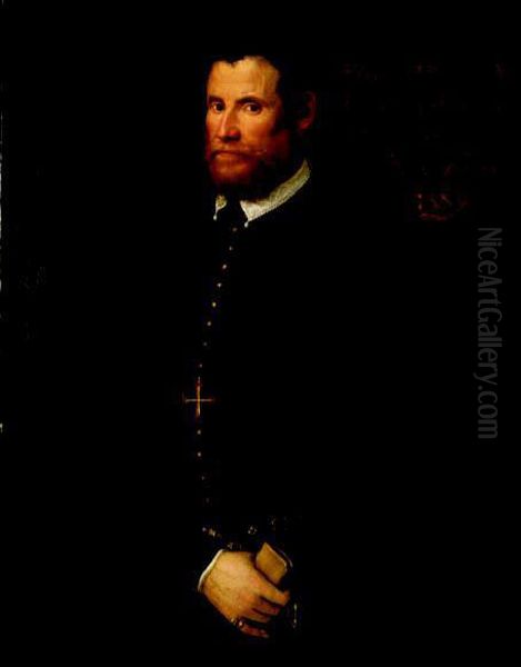 Ritratto Di Fabrizio Da Varano Oil Painting by Tiziano Vecellio (Titian)